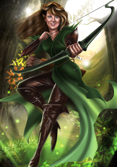 Female elves illustration