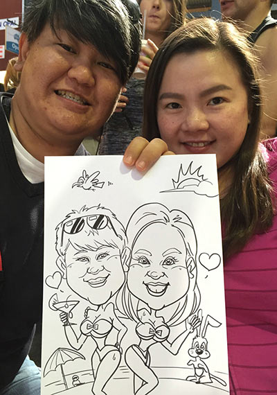 Fremantle Market Live caricature 29