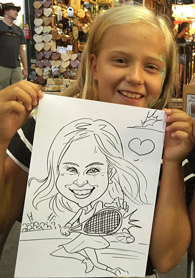 Fremantle Market Live caricature 28