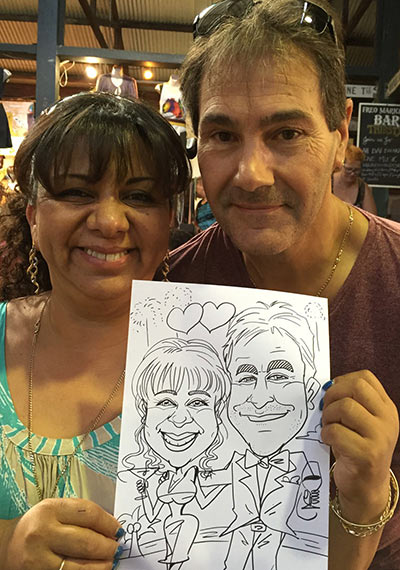 Fremantle Market Live caricature 26