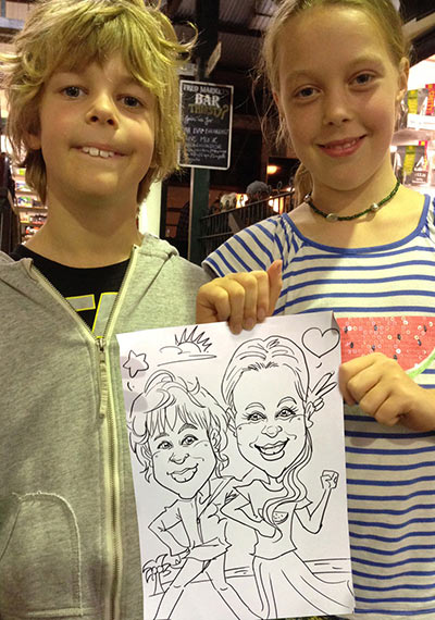 Fremantle Market Live caricature 23