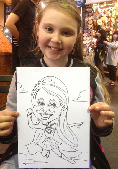 Fremantle Market Live caricature 20