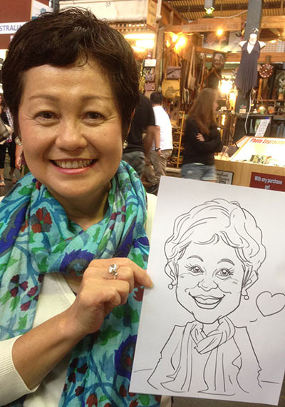 Fremantle Market Live caricature 19