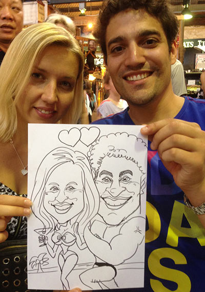 Fremantle Market Live caricature 17