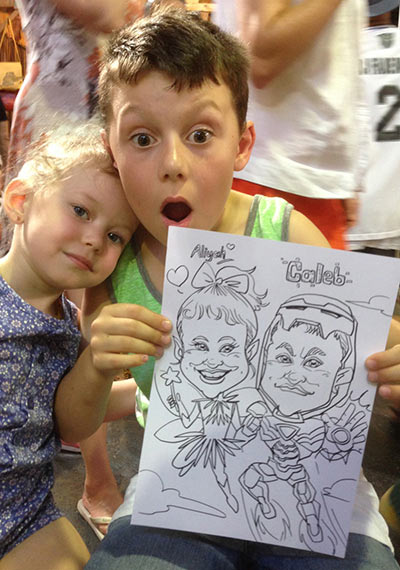 Fremantle Market Live caricature 15