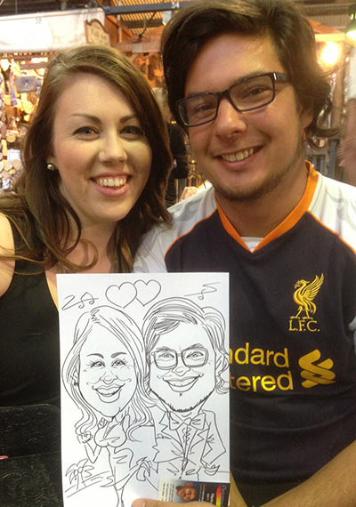 Fremantle Market Live caricature 14