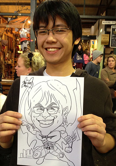 Fremantle Market Live caricature 12