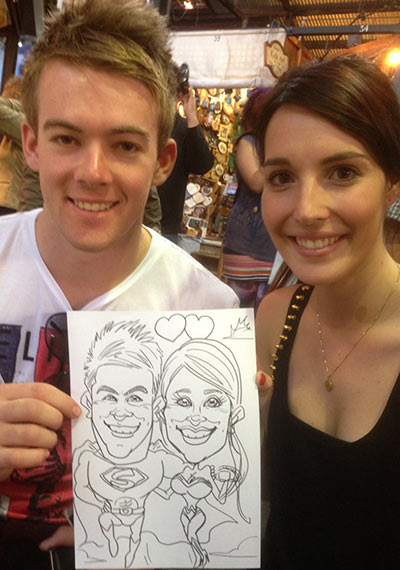 Fremantle Market Live caricature 11