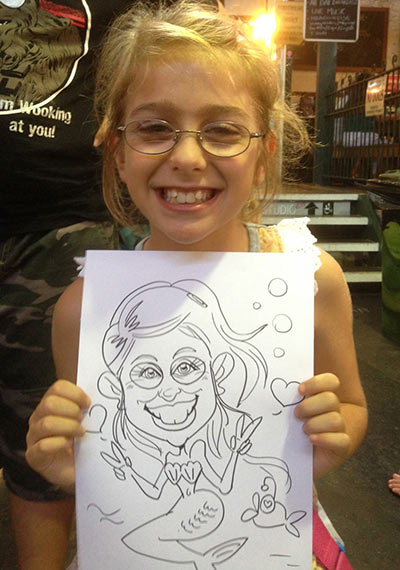 Fremantle Market Live caricature 10