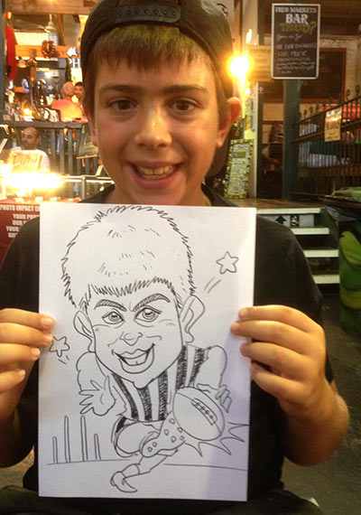 Fremantle Market Live caricature 9