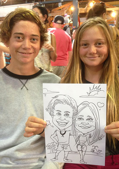 Fremantle Market Live caricature 9