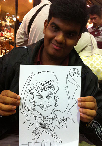 Fremantle Market Live caricature 7