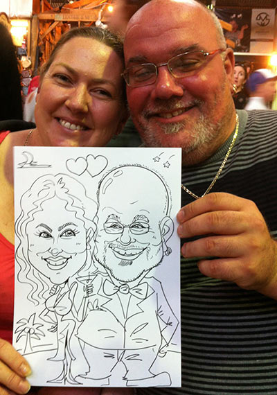 Fremantle Market Live caricature 6