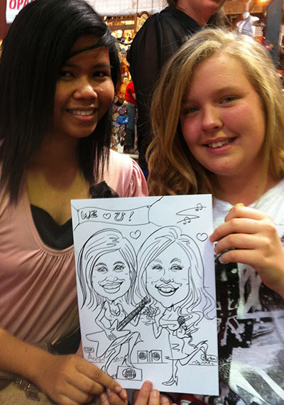 Fremantle Market Live caricature 5